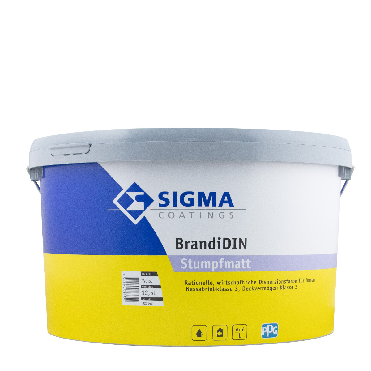 Sigma BrandiDin weiss 12,5L, Dispersionsfarbe