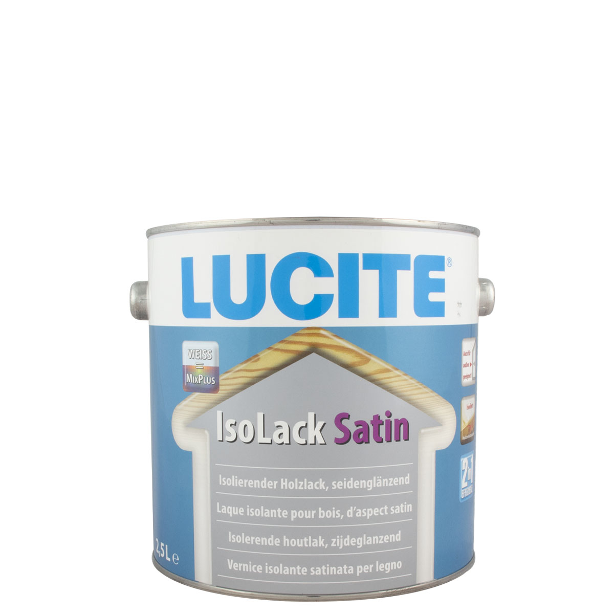 Lucite IsoLack Satin 2,5L seidenglänzend, Isolierender Holzlack
