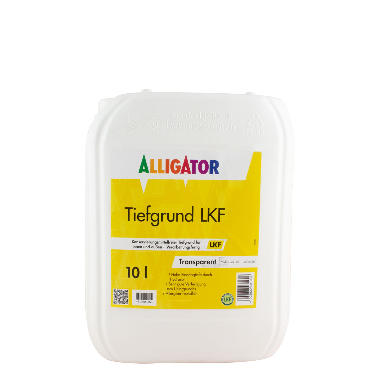 Alligator Tiefgrund LKF 10L farblos, Verarbeitungsfertig, Hydrosol
