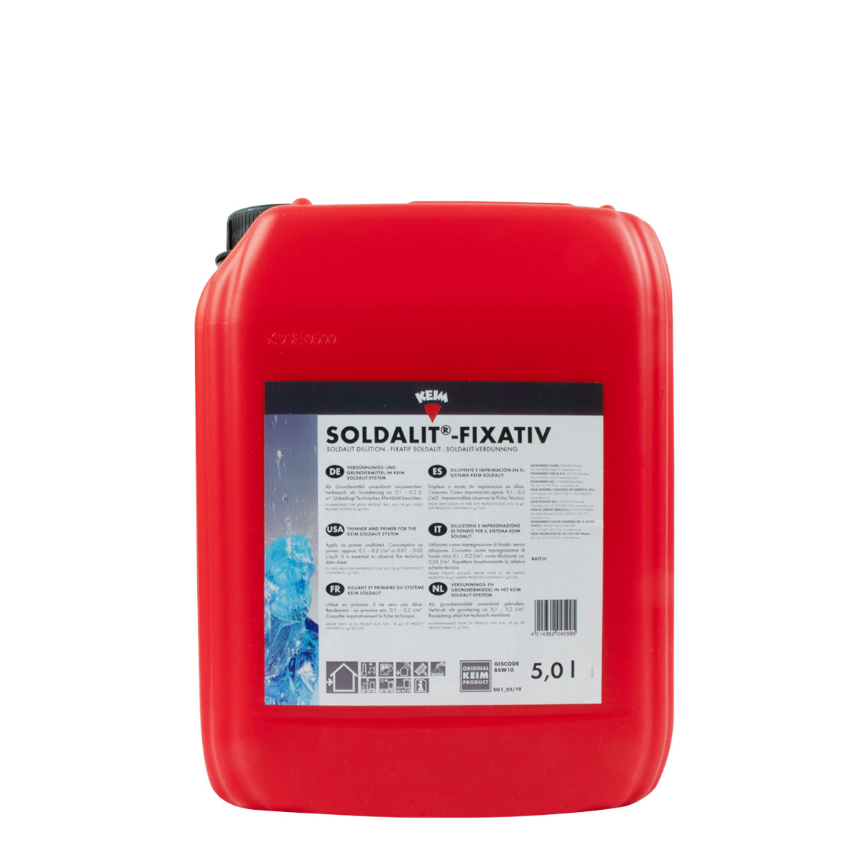 Keim Soldalit-Fixativ 5L, Silikat Grundierung, Tiefengrund, Verdünnung