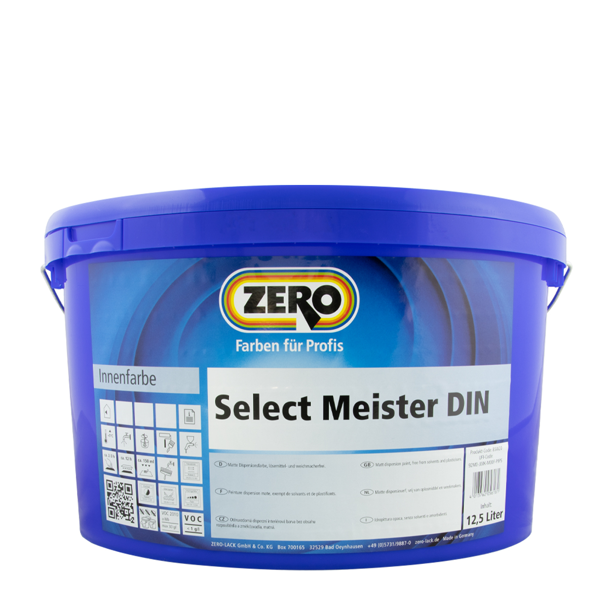 Zero Select Meister DIN 12,5l weiß, Innenfarbe, Wandfarbe