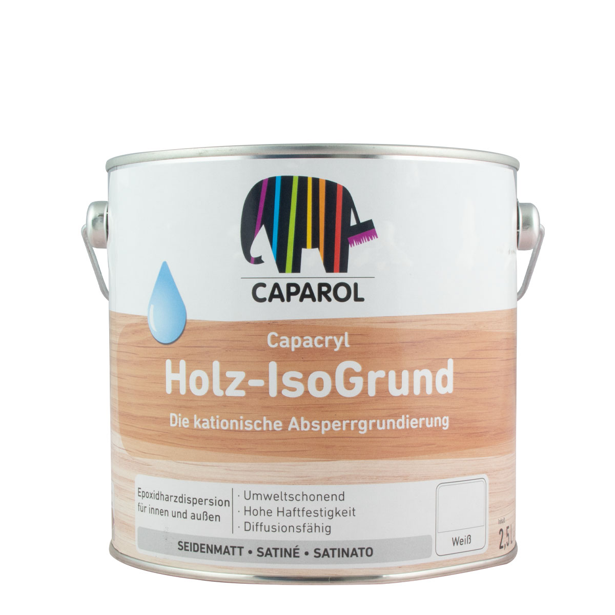 Caparol Capacryl Holz-Isogrund, 2,5L weiß ,Absperrgrundierung