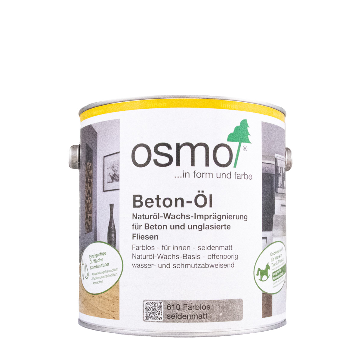 Osmo Beton-Öl 610 farblos seidenmatt 2,5L, Betonimprägnierung, Imprägnier Öl