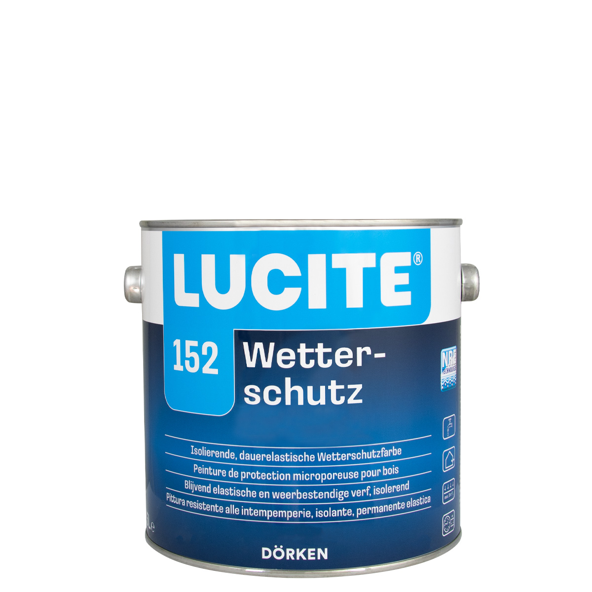 Lucite 152 Wetterschutz weiss 2,5L Wetterbest. Dispersionslack, seidenglänzend
