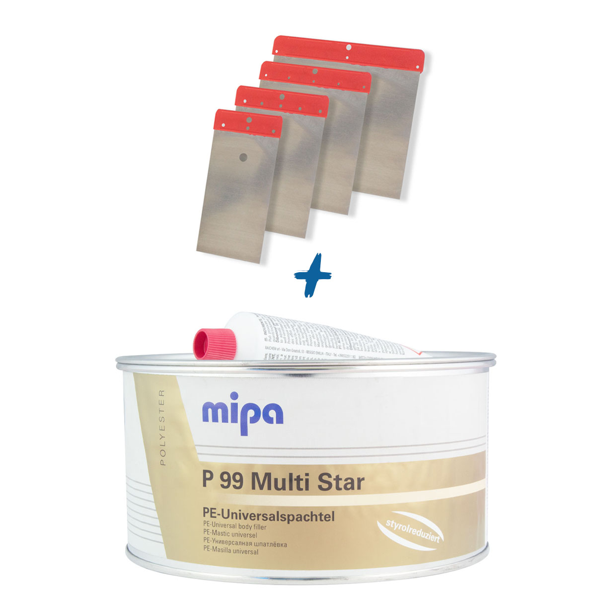Mipa P99 Multi Star 2kg + Japanspachtel Satz Federbandstahl