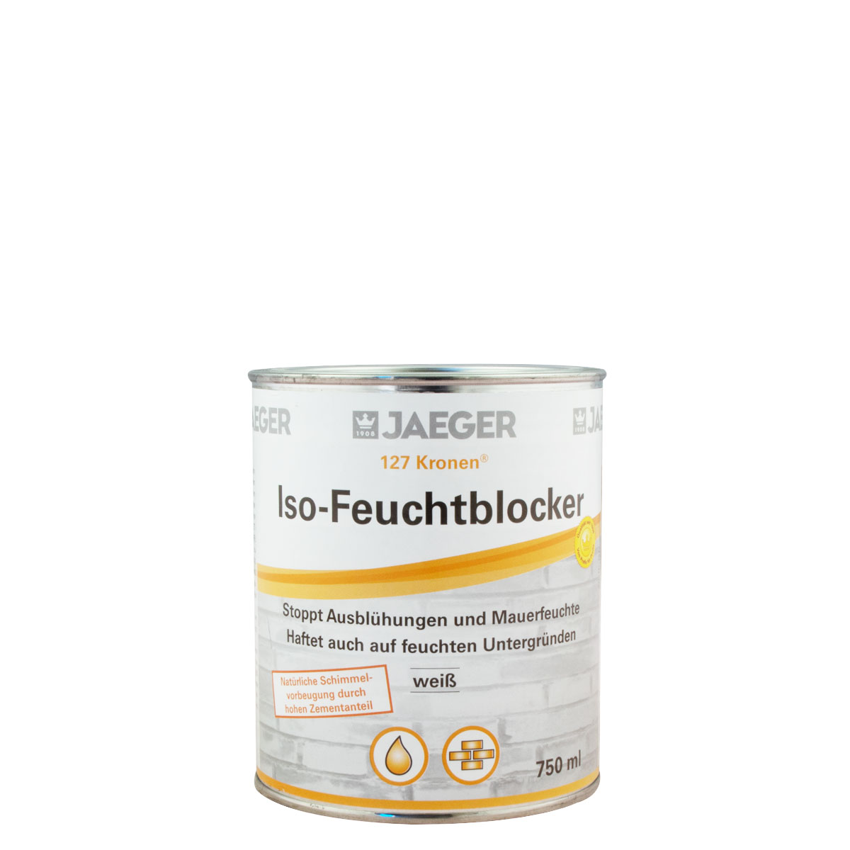 Jaeger Kronen Iso Feuchtblocker 127 weiss 750ml, Isolierfarbe, Nikotinfarbe