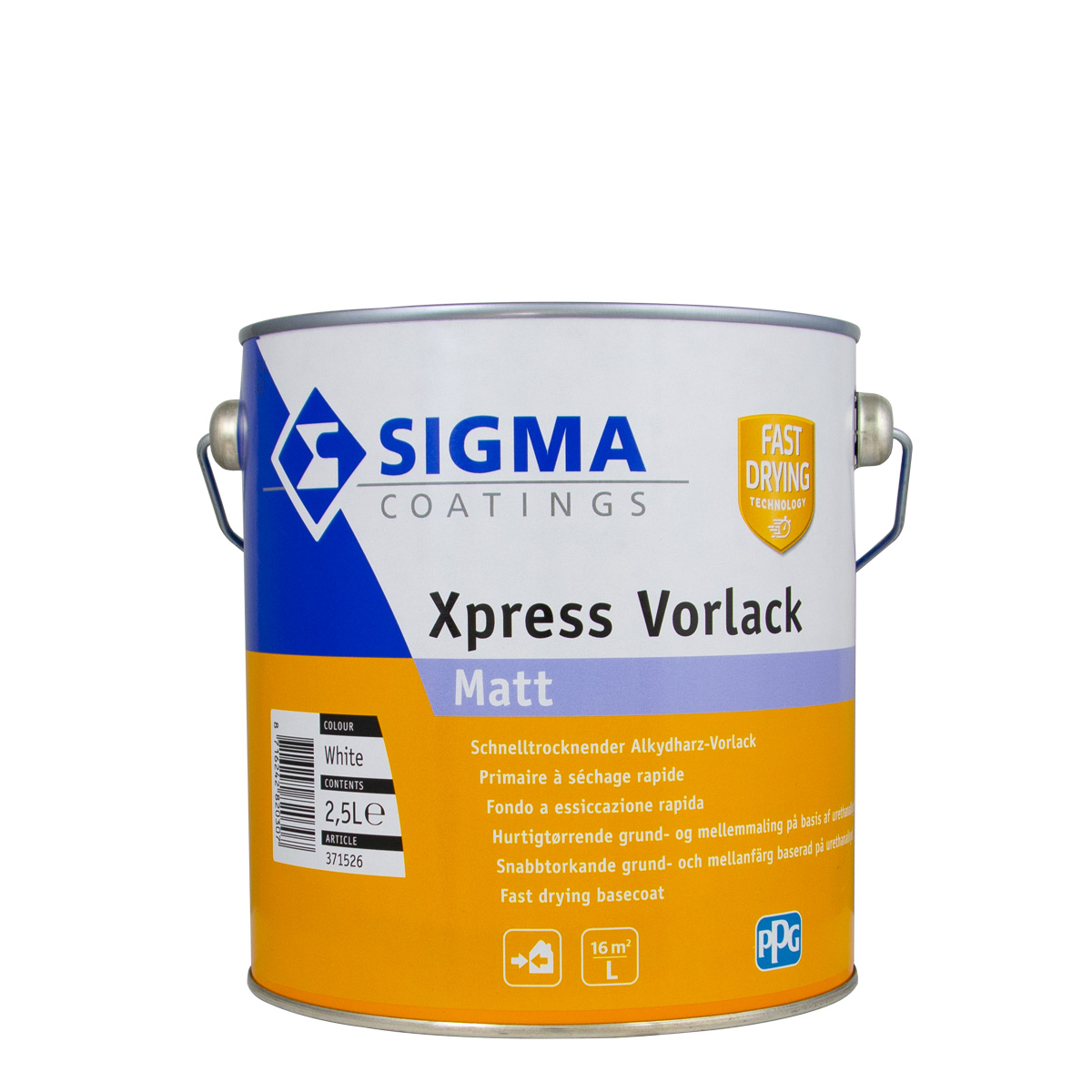 Sigma Xpress Vorlack matt weiss 2,5L, universal Primer