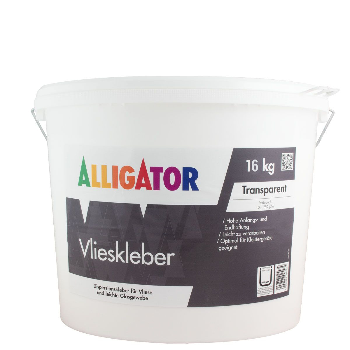 Alligator Vlieskleber 16kg transparent, Dispersionskleber, verarbeitungsfertig