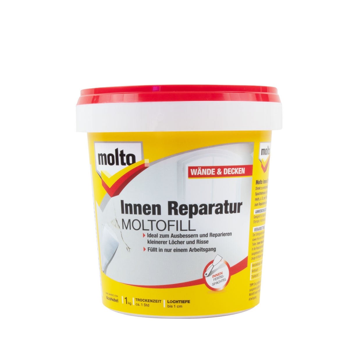 Molto Innen Reparatur Moltofill 1kg, Fertigspachtel, Spachtelmasse