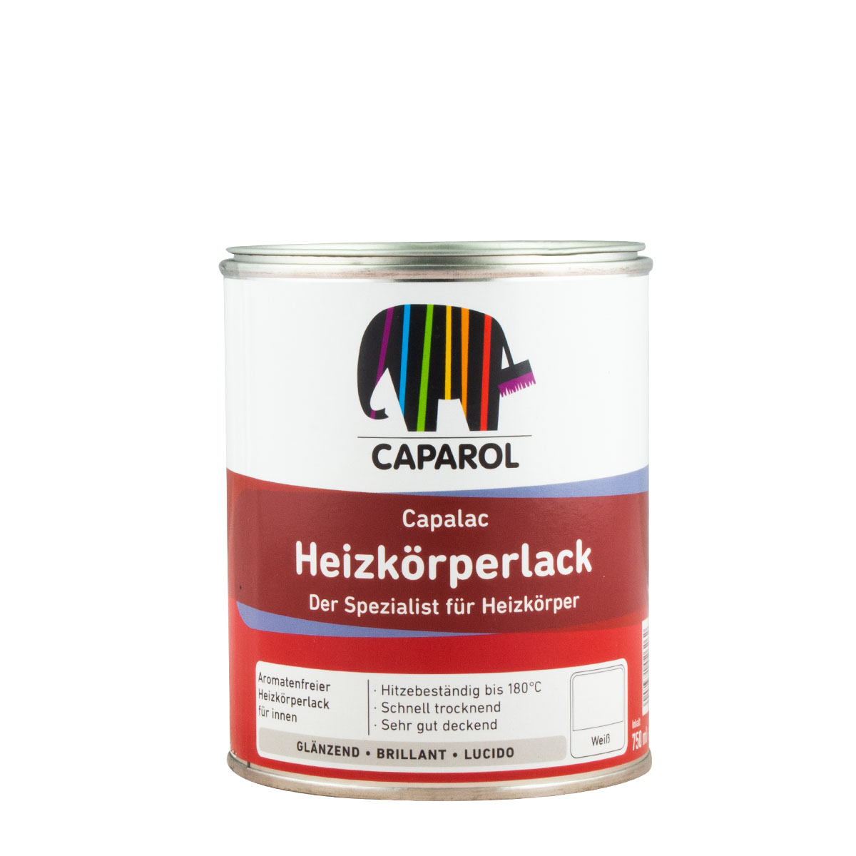 Caparol Capalac Heizkörperlack 0,75L weiß, hitzebeständig, Alkydharz