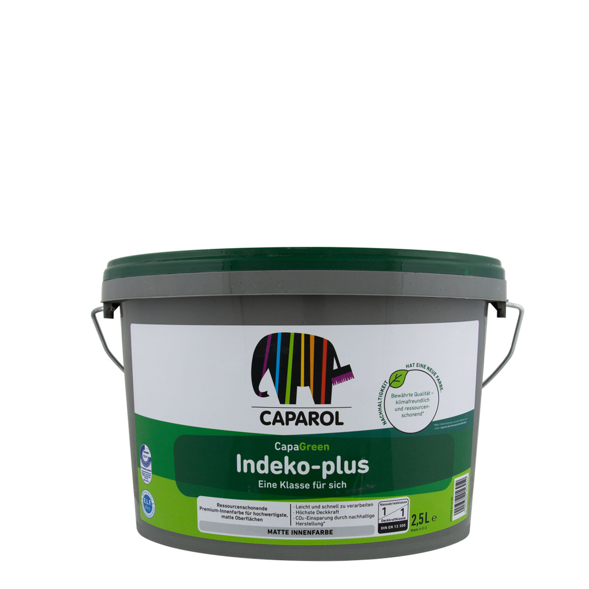 Caparol Indeko Plus 2,5L weiss, hochdeckende Wandfarbe, premium Innenfarbe