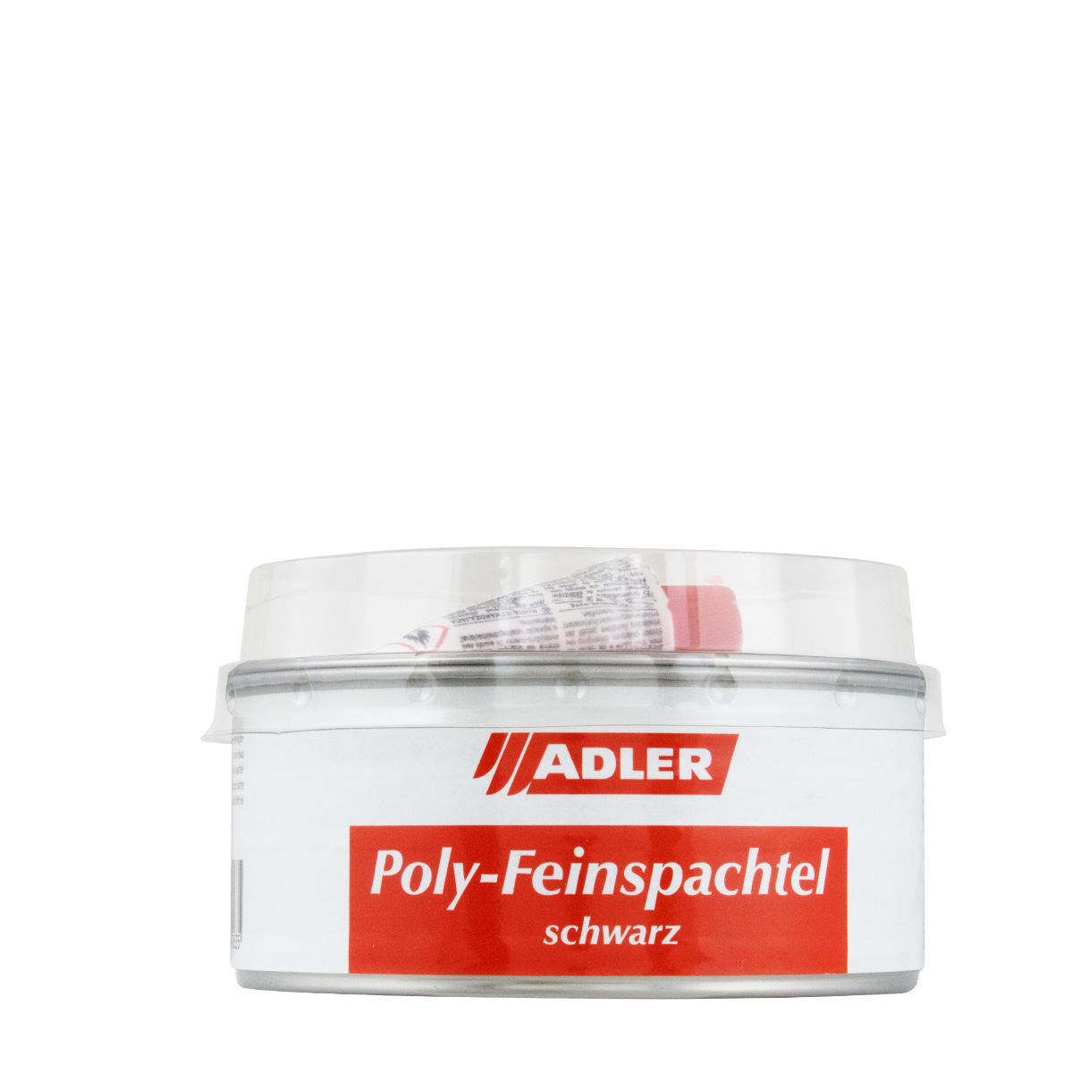 Adler Poly-Feinspachtel 2k schwarz 1kg, Polyesterspachtel inkl. Härter