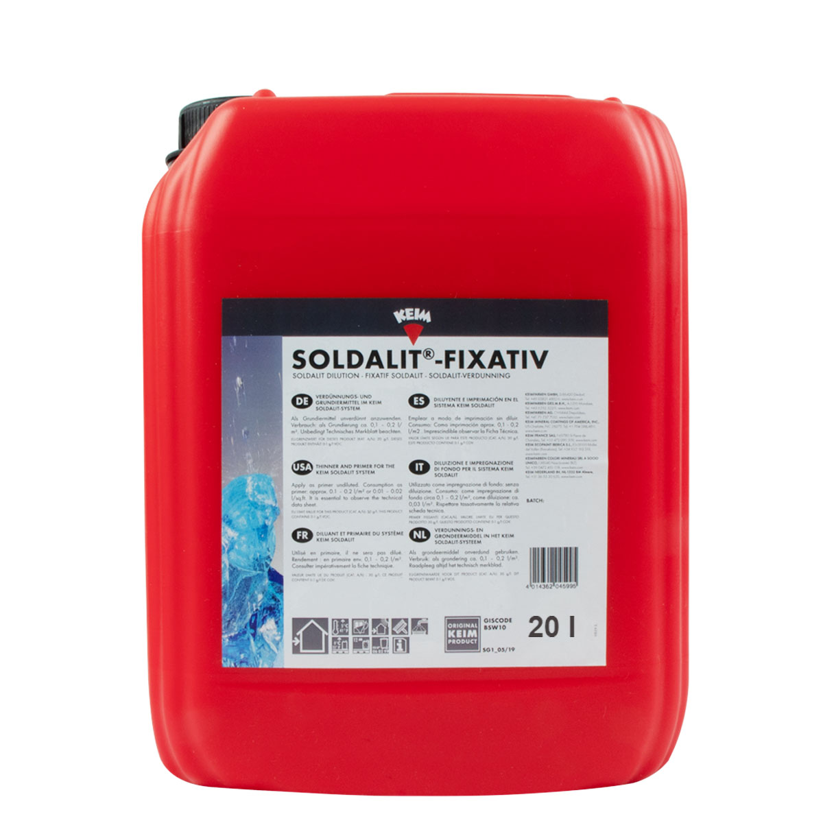 Keim Soldalit-Fixativ 20L, Silikat Grundierung, Tiefengrund, Verdünnung