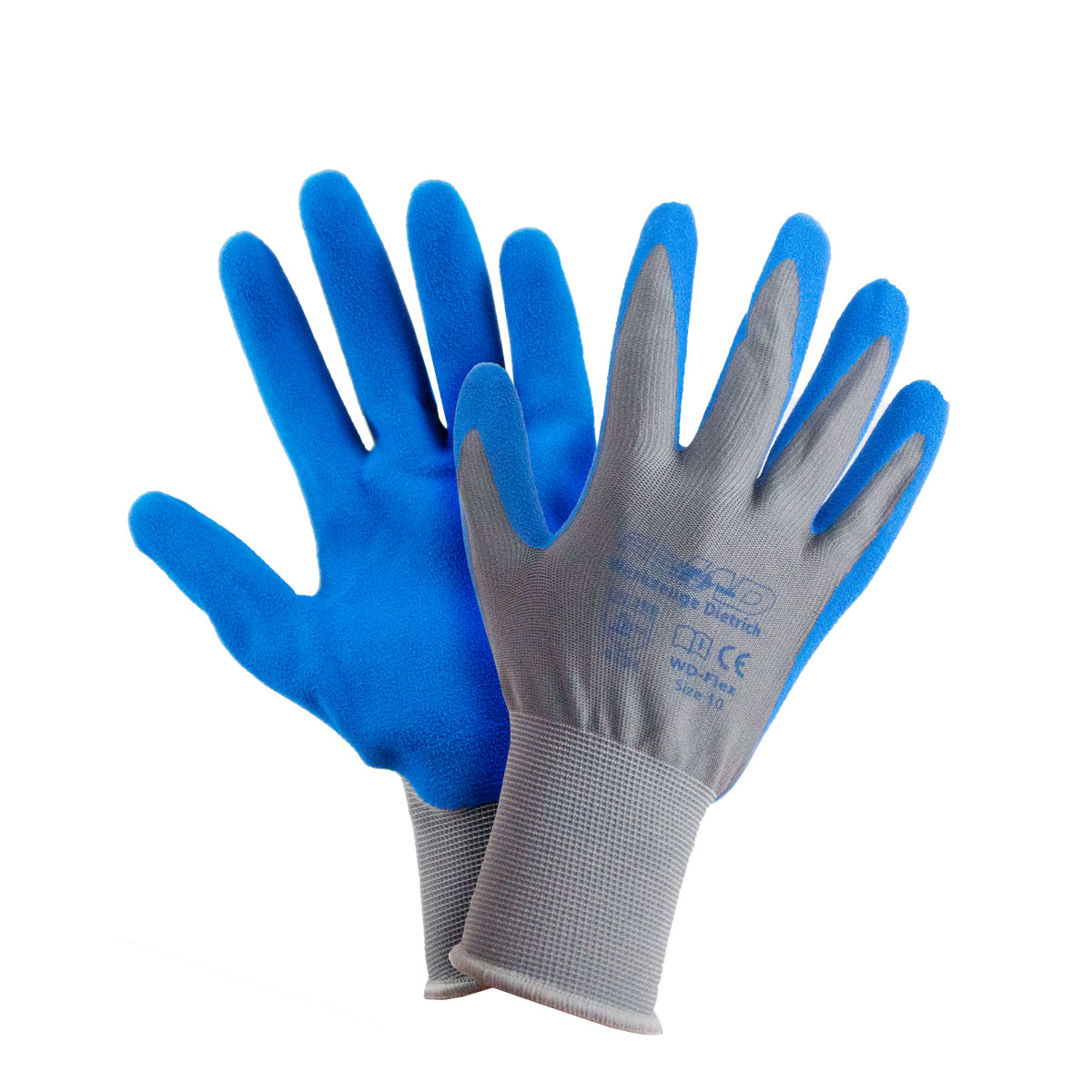 Flex-Handschuhe grau/blau 10