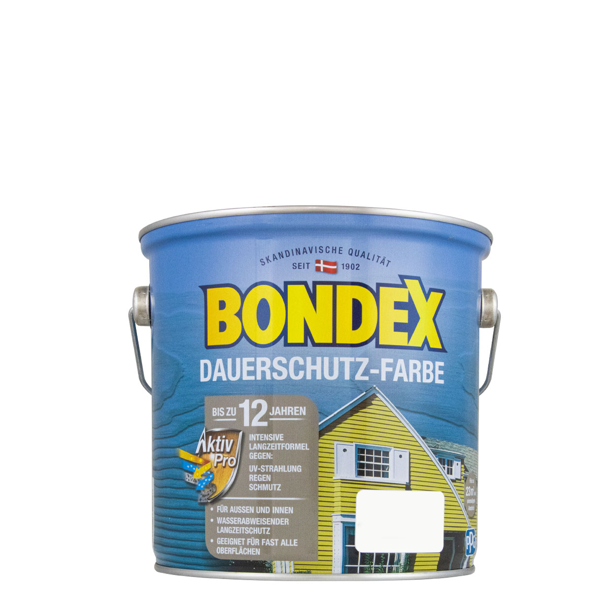 Bondex Dauerschutz-Farbe 2,5L schwarz, Holzfarbe, Wetterschutzfarbe, Deckfarbe