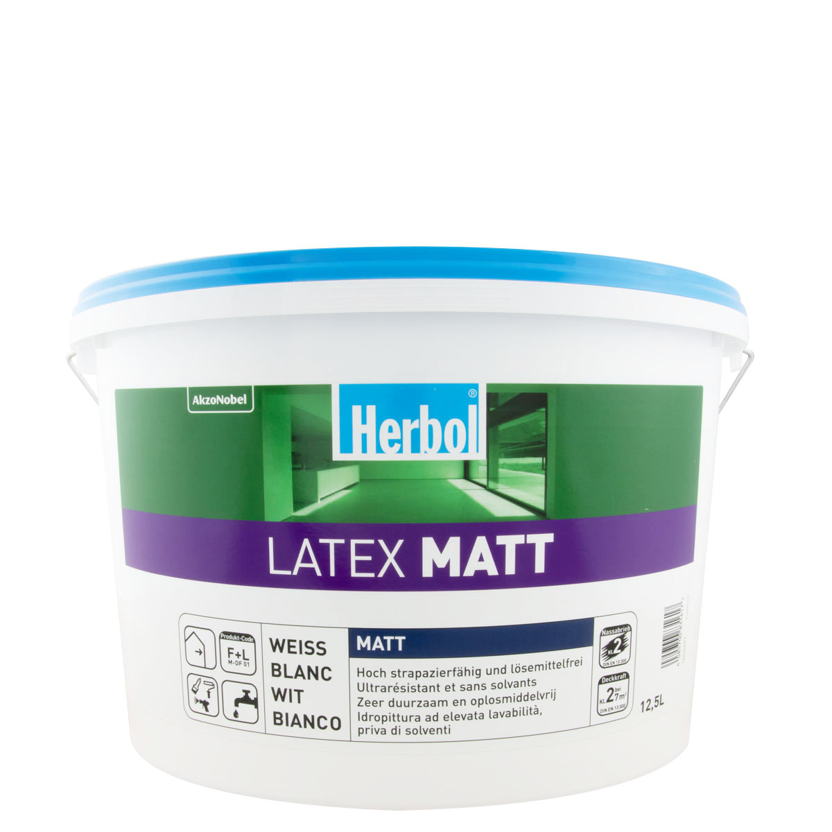 Herbol Latex Matt 12,5L weiss, Latexfarbe
