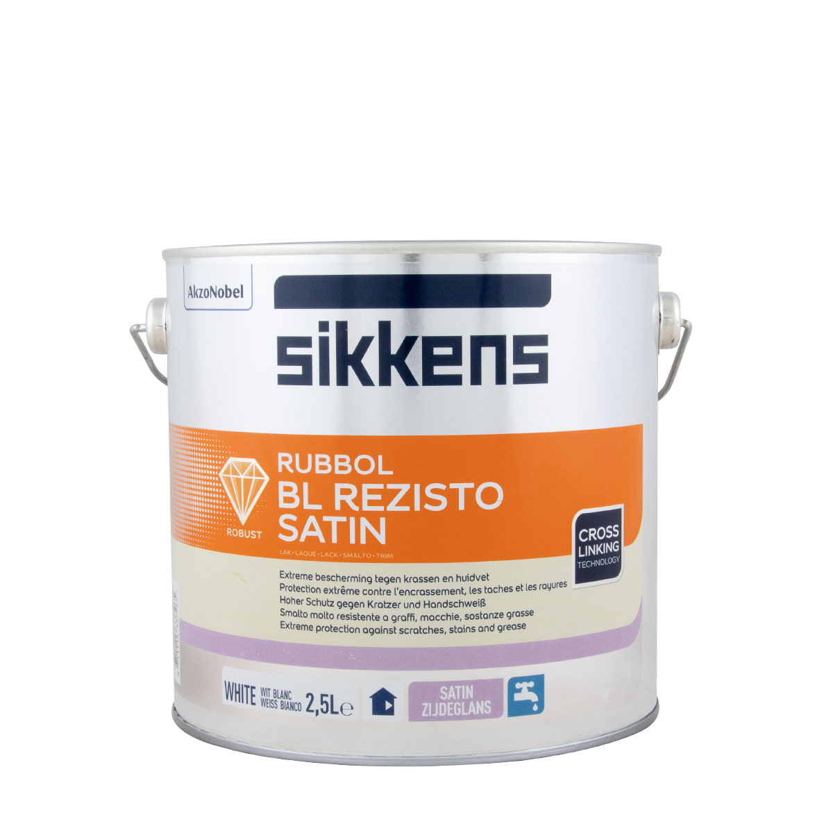 Sikkens Rubbol BL Rezisto Satin 2,5L weiss, Seidenglanzlack