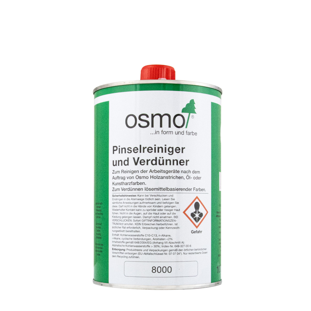 Osmo Pinselreiniger und Verdünner 8000 1L, Reiniger für Pinsel, Walzen und Werkzeuge, Verdünnung