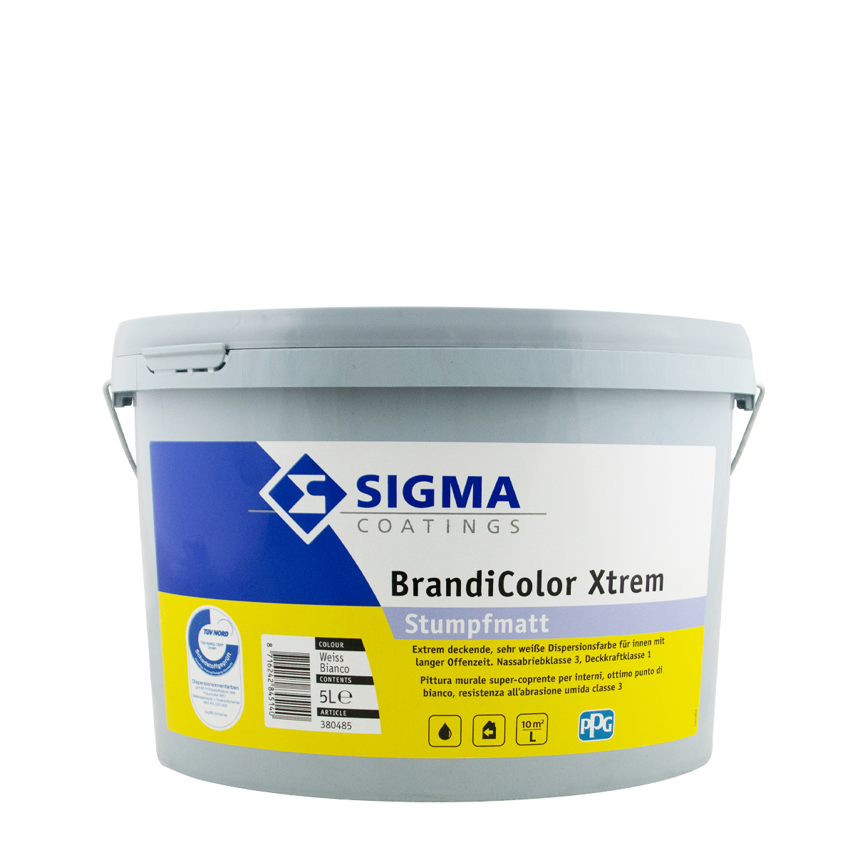 Sigma BrandiColor Xtrem 5L weiß, Innenfarbe, Wandfarbe