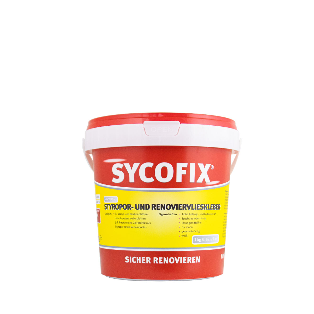 Sycofix Univeral Styropor und Renoviervlieskleber 1kg, weiß