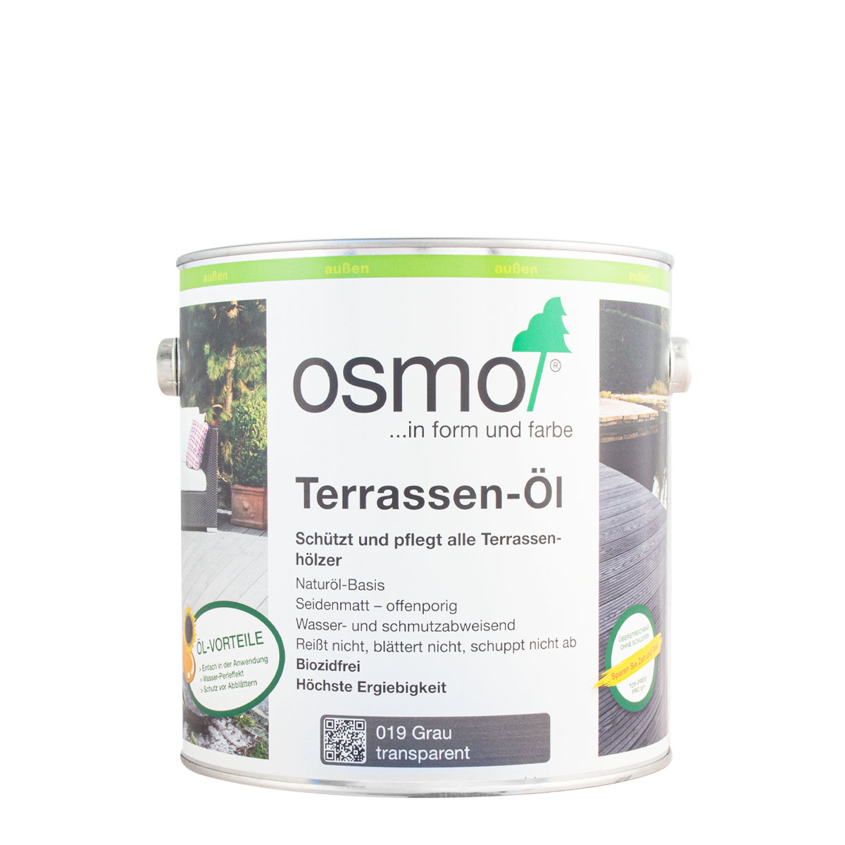 Osmo Terrassen-Öl 019 grau transparent 2,5L, Holzöl