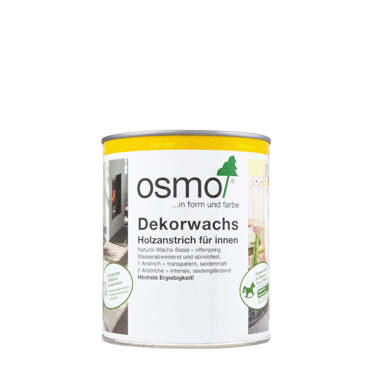 Osmo Dekorwachs 3101 farblos seidenmatt 750ml, Holzanstrich, Holzpflegeöl, Holzwachs, Möbelwachs