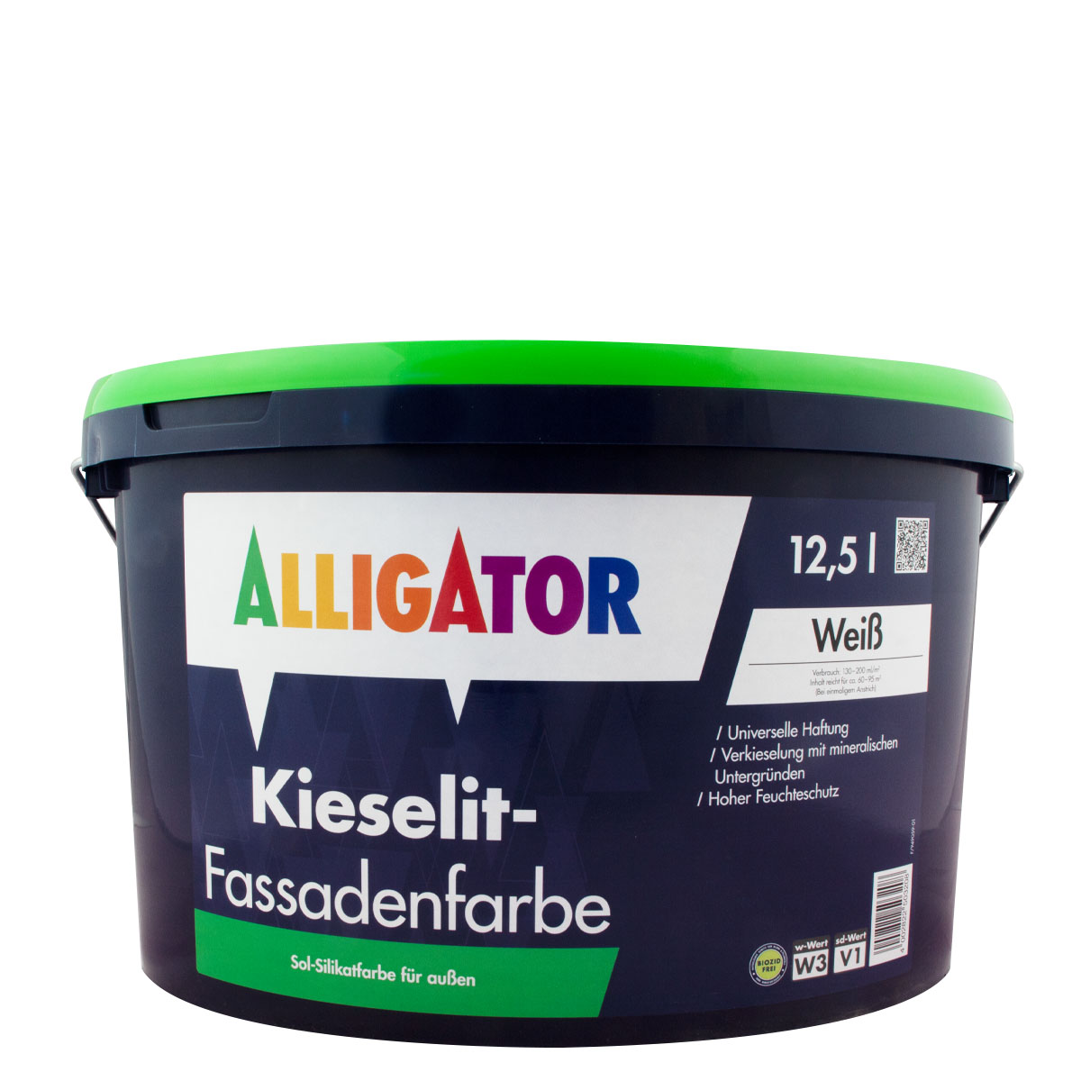 Alligator Kieselit-Fassadenfarbe 12,5L weiss, Sol-Silikatfarbe