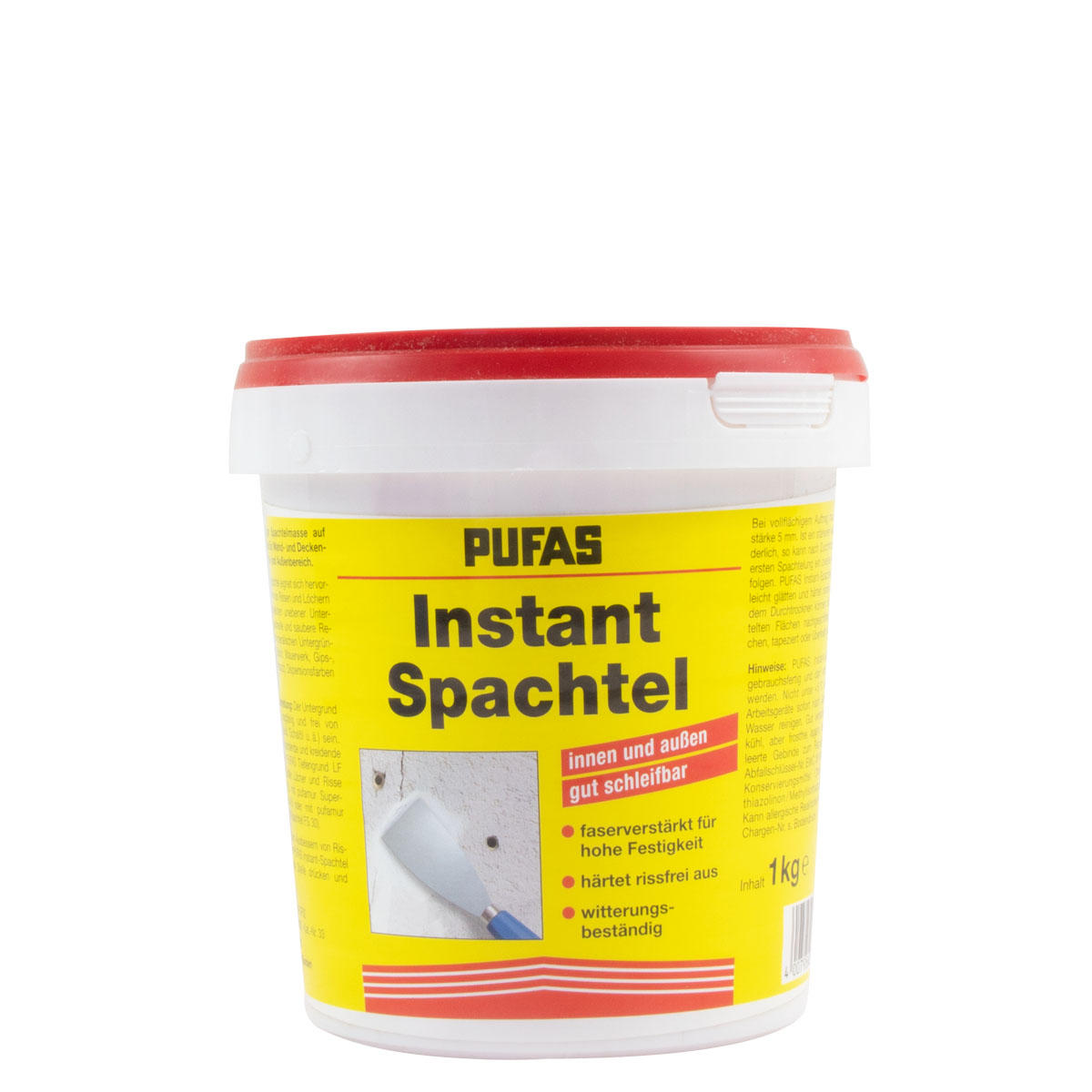 Pufas Instant-Spachtel 1Kg ,Schnellspachtel für innen und außen