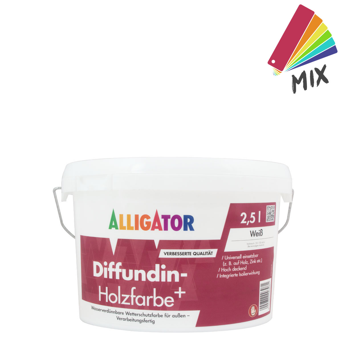 Alligator Diffundin- Holzfarbe+ 2,5L MIX PG S