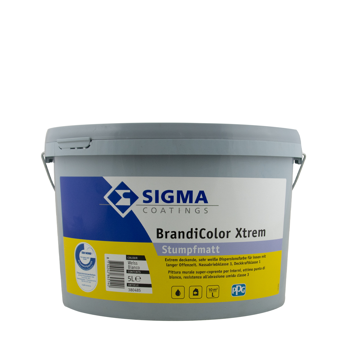 Sigma BrandiColor Xtrem 5L weiß, Innenfarbe, Wandfarbe
