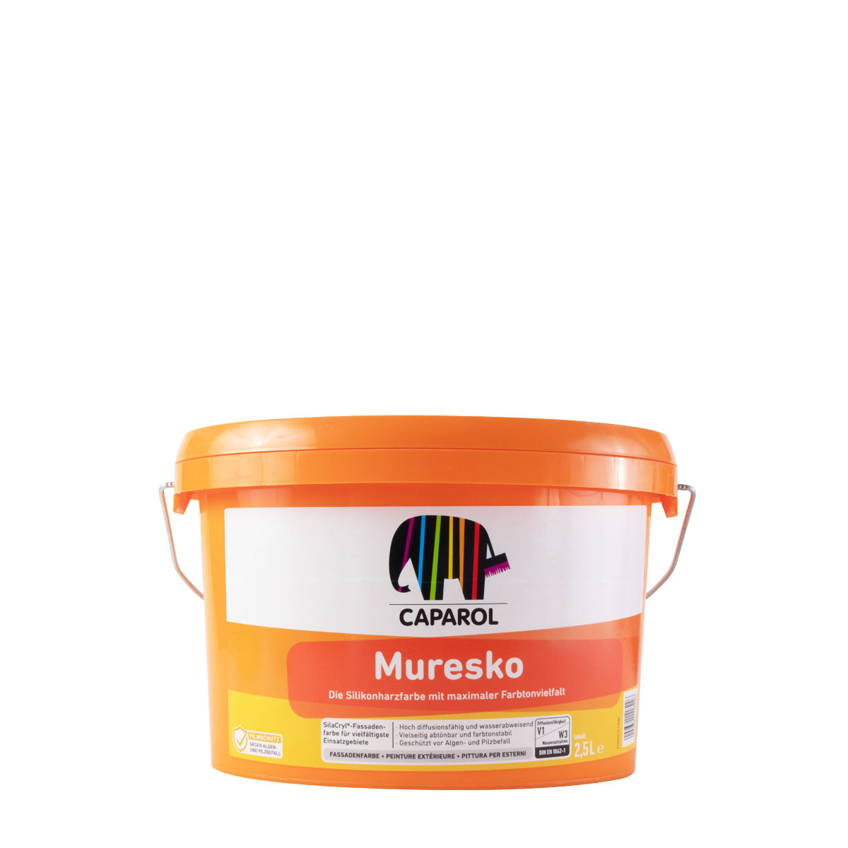 Caparol Muresko SilaCryl 2,5L weiss ,Siliconharz-Fassadenfarbe