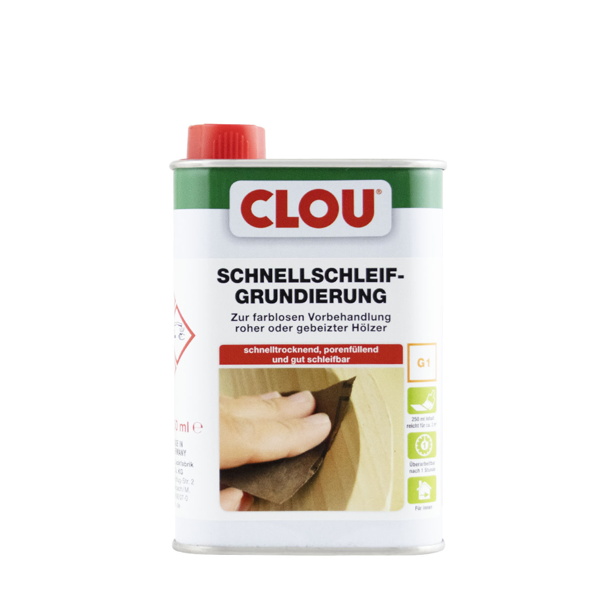 Clou Schnellschleifgrundierung G1 250ml, farblos
