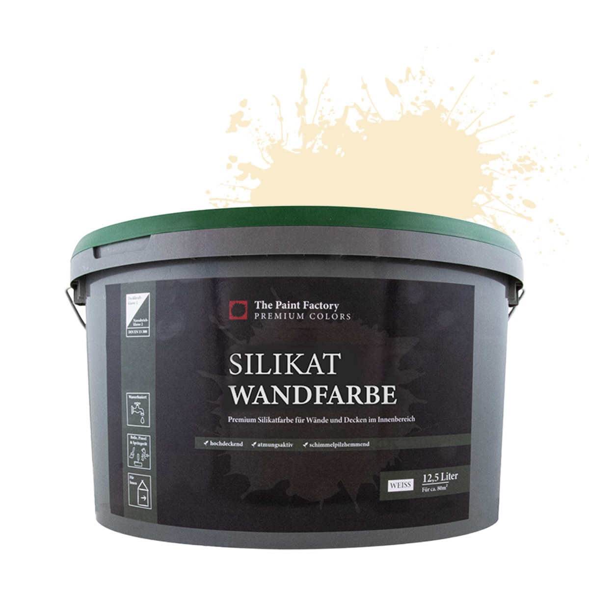 The Paint Factory Silikat-Wandfarbe Color 12,5L Pastell Beige, Wandfarbe, Silikatfarbe innen