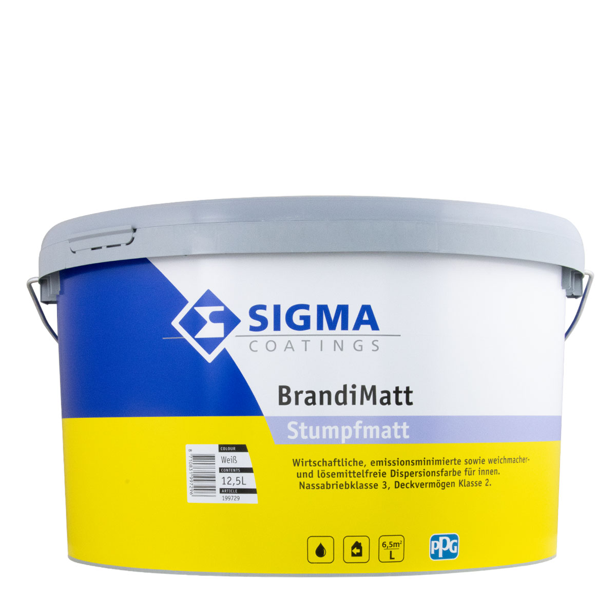 Sigma Brandimatt 12,5L weiss, Wandfarbe, Wohnraumfarbe