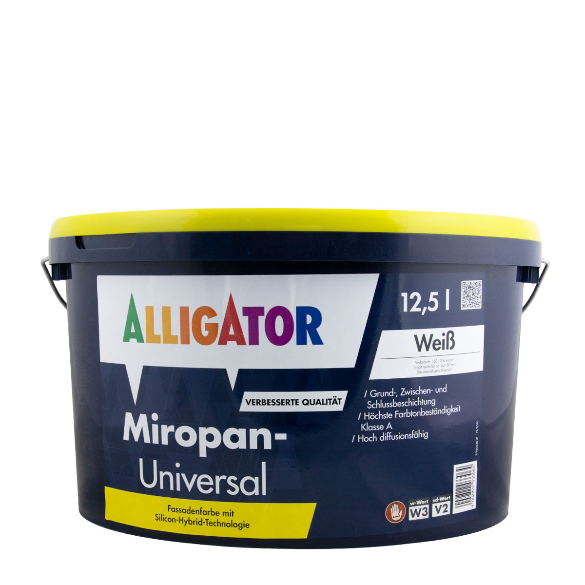 Alligator Miropan Universal 12,5L weiß, Silicon-Hybrid-Technologie, Fassadenfarbe
