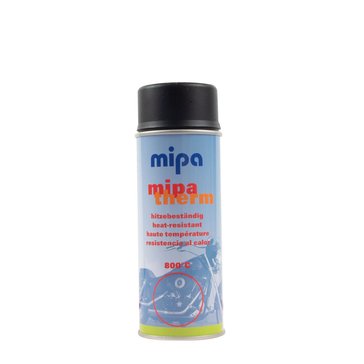 Mipa Mipatherm 400ml schwarz Spray, hitzebeständig 800 °C, Ofenlack, Auspufflack