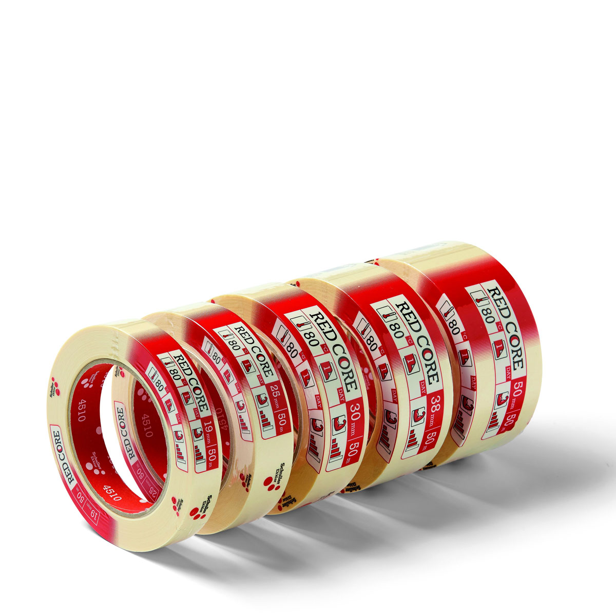 Schuller Premium Klebeband Red Core 19mm x 50m #45103, Malerkrepp, Feinkrepp
