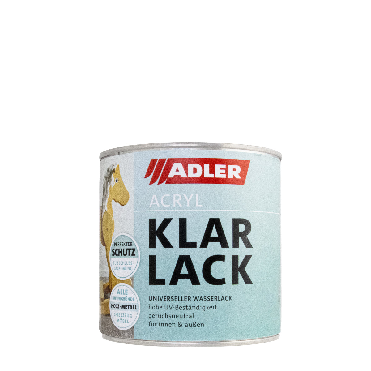 Adler Acryl Klarlack 750ml matt, farbloser Acryllack, Schutzlack für Innen und Außen