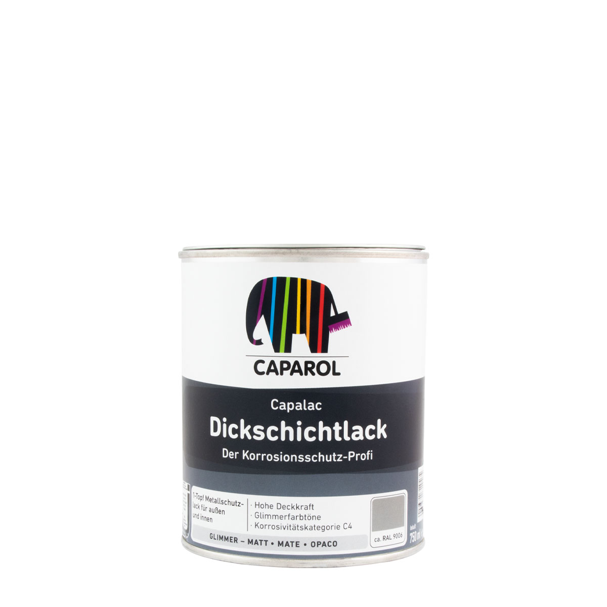 Caparol Capalac Dickschichtlack 750ml, RAL 9006 Glimmer