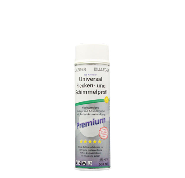 Jaeger Kronen Universal Flecken- und Schimmelprofi 125 weiß 500ml, Isolierspray, Isoliergrund
