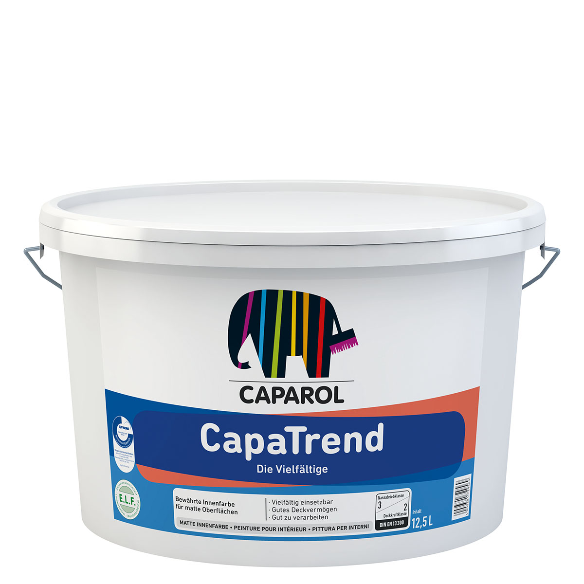 Caparol CapaTrend 12,5L weiß, sehr gut deckende Wandfarbe, Dispersionsfarbe