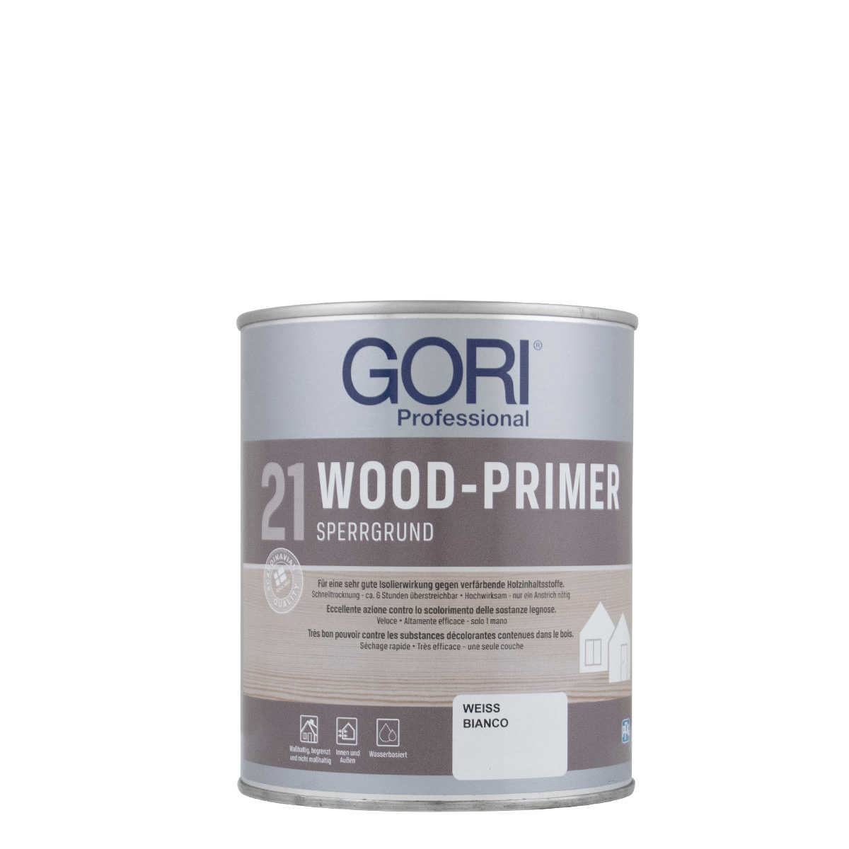 Gori 21 Wood Primer 0,75L weiss Sperrgrund, Isoliergrund