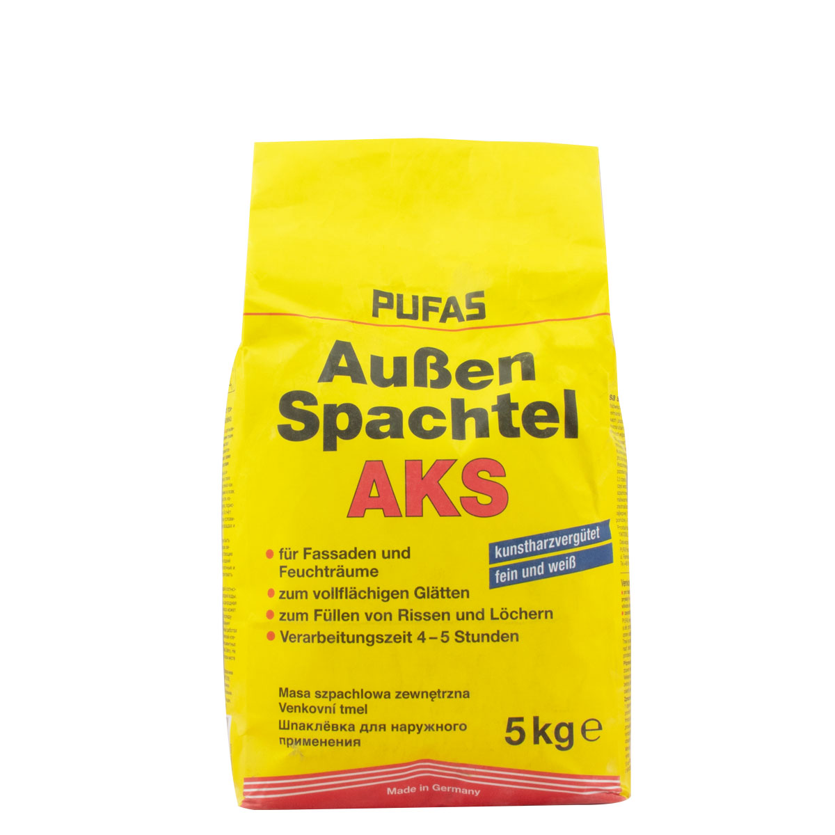 Pufas Außenspachtel AKS 5kg, Spachtelmasse, Fassadenspachtel