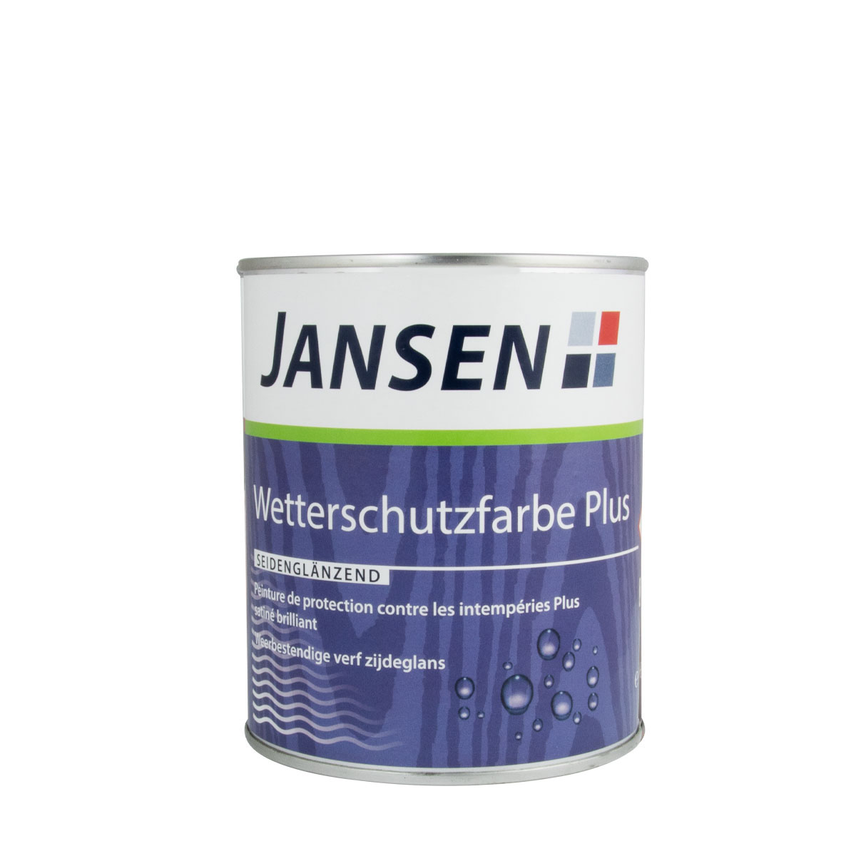Jansen Wetterschutzfarbe Plus 750ml weiß, seidenglänzend