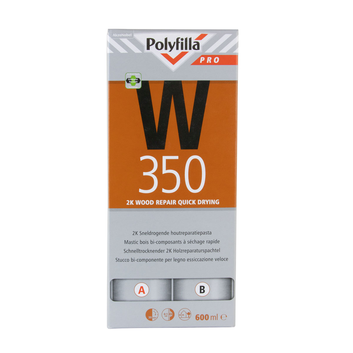 Polyfilla W350 Pro 2K Holzreparaturspachtel, Holzspachtel